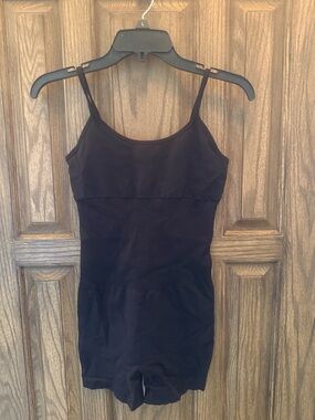 Black Tummy Control Workout Romper Women’s Athletic One Piece Gym Yoga Outfit